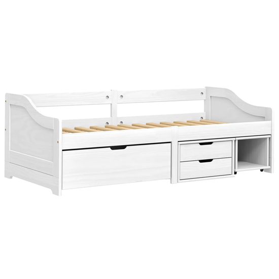Grace Pinewood Day Bed With 3 Drawers In White