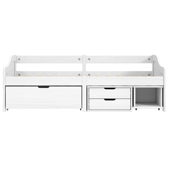 Grace Pinewood Day Bed With 3 Drawers In White