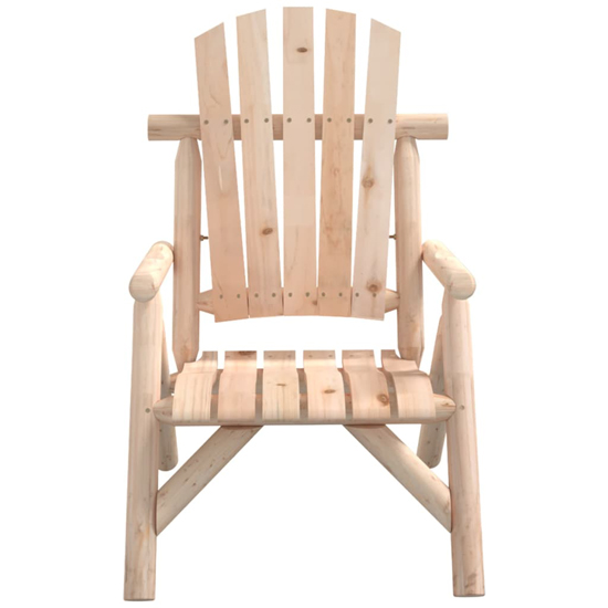 Grace Solid Wood Spruce Garden Armchair In Light Brown