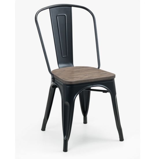 Grafton Wooden Dining Chair In Mocha, Wood And Metal Dining Chairs Uk