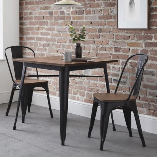 Gael Square Wooden Dining Table In Mocha Elm