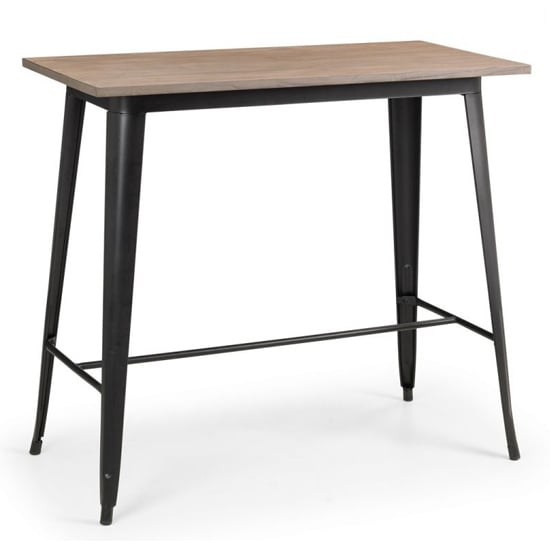 Product photograph of Gael Wooden Bar Table In Mocha Elm from Furniture in Fashion