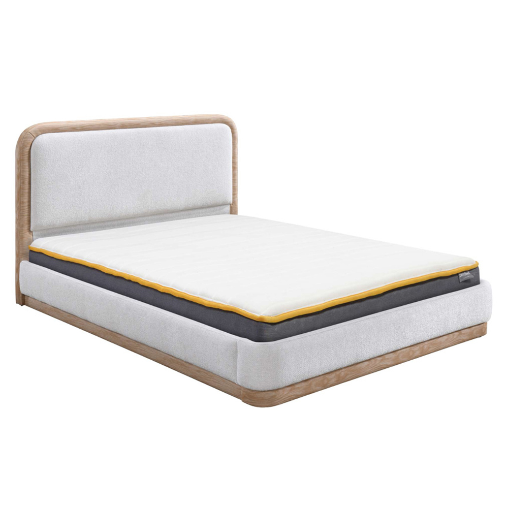 Granada Fabric Double Bed in White