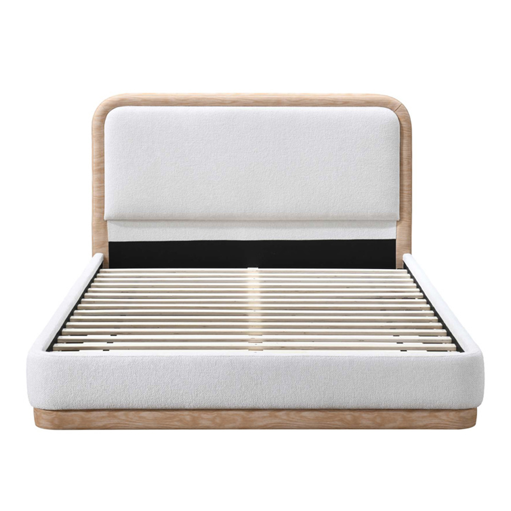 Granada Fabric King Size Bed in White