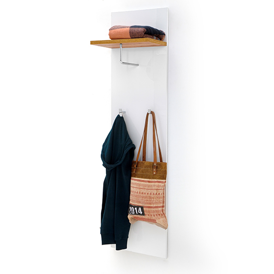 Granada Wooden Coat Rack In White High Gloss Furniture in Fashion