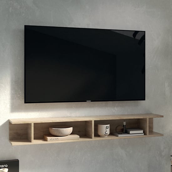 Product photograph of Granville Wooden Entertainment Unit In Cadiz Oak from Furniture in Fashion