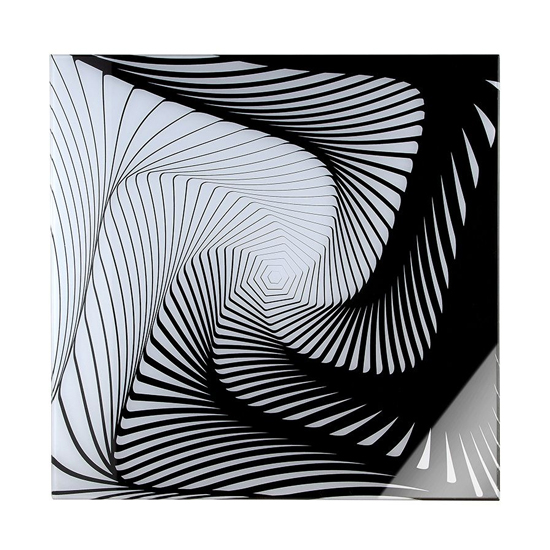 Product photograph of Graphic Picture Acrylic Wall Art In Black And White from Furniture in Fashion