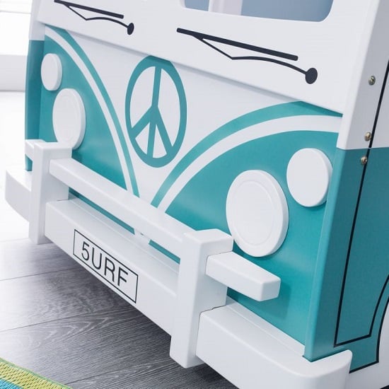 Calaminag Campervan Style Kids Bunk Bed In White And Blue_3