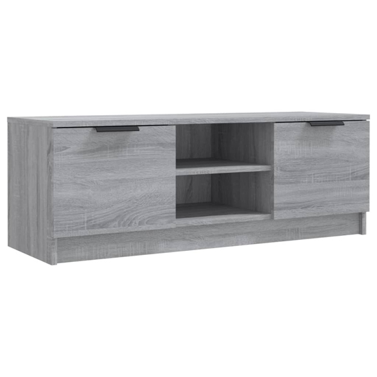 Greco Wooden TV Stand With 2 Doors In Grey Sonoma Oak