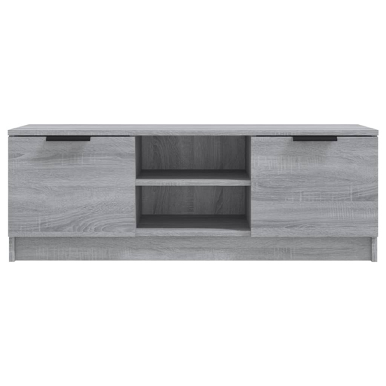 Greco Wooden TV Stand With 2 Doors In Grey Sonoma Oak