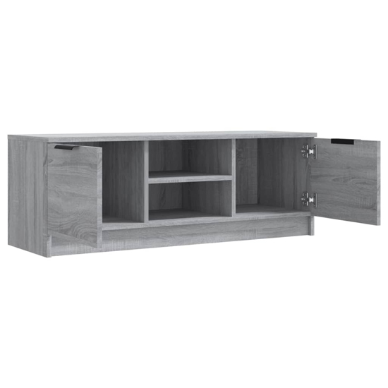 Greco Wooden TV Stand With 2 Doors In Grey Sonoma Oak