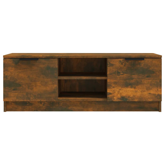 Greco Wooden TV Stand With 2 Doors In Smoked Oak