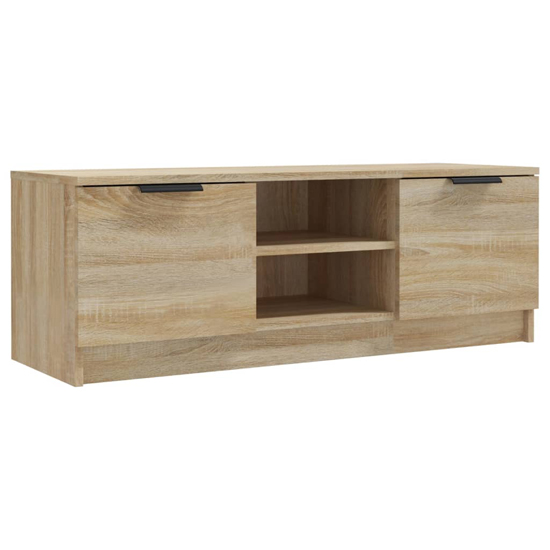 Greco Wooden TV Stand With 2 Doors In Sonoma Oak