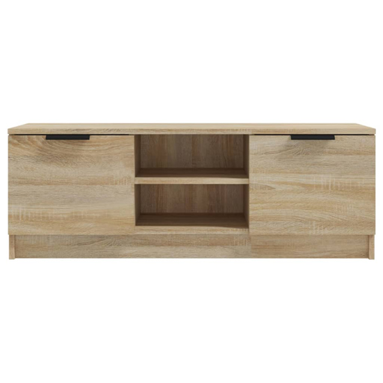 Greco Wooden TV Stand With 2 Doors In Sonoma Oak