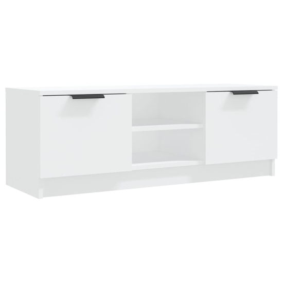 Greco Wooden TV Stand With 2 Doors In White