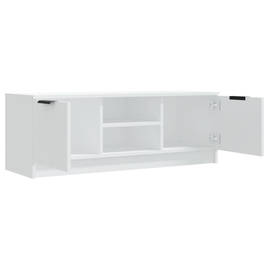 Greco Wooden TV Stand With 2 Doors In White