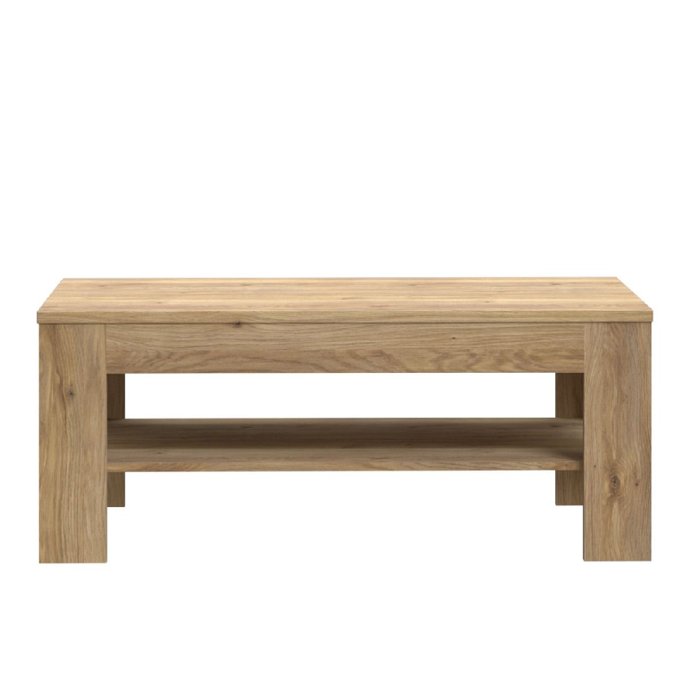 Greeley Wooden Rectangular Coffee Table In Oak