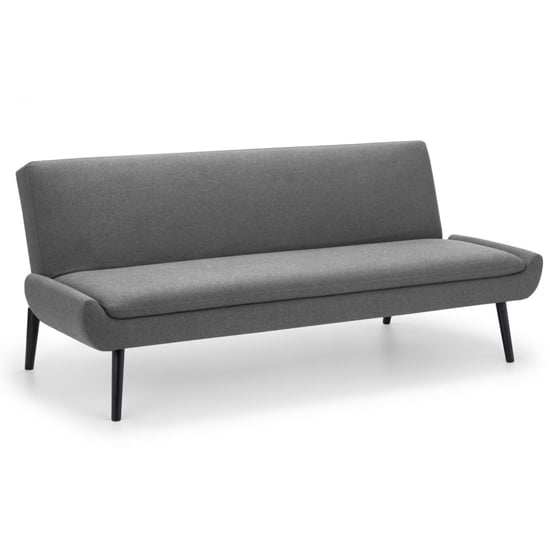 Gabby Linen Fabric Sofabed In Grey With Black Tapered Legs_3