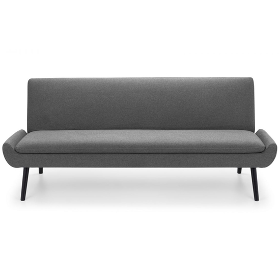 Gabby Linen Fabric Sofabed In Grey With Black Tapered Legs_5