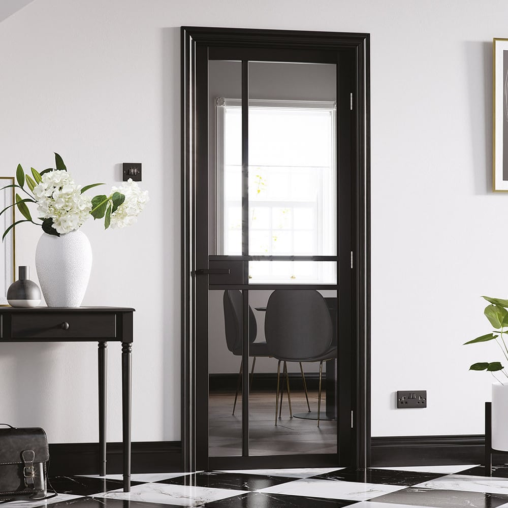 Read more about Greenwich 1981mm x 610mm clear glazed internal door in black
