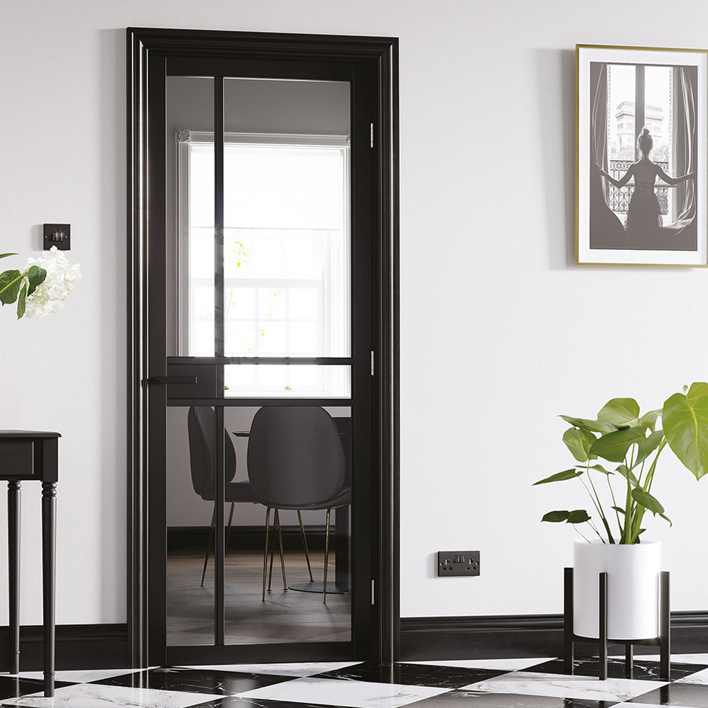 Read more about Greenwich 1981mm x 838mm clear glazed internal door in black