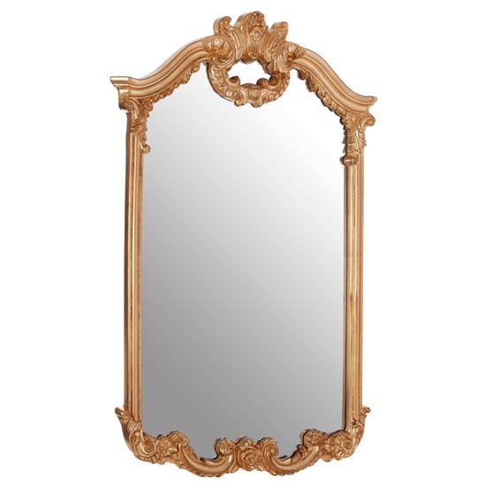 Grepoya Grace Wall Mirror In Weathered Gold