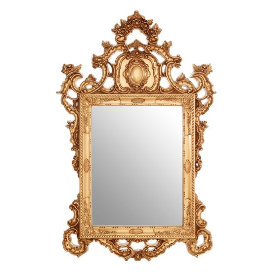 Product photograph of Grepoya Italianette Design Wall Mirror In Gold from Furniture in Fashion