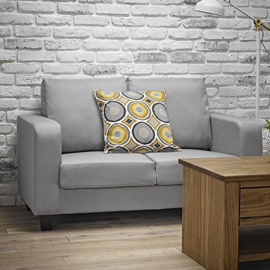 Spean Linen Fabric 2 Seater Sofa In Grey