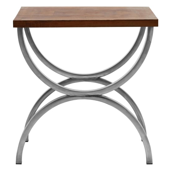Greytok Square Wooden Side Table With Steel Legs In Natural_3