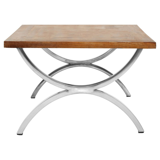 Greytok Wooden Coffee Table With Steel Legs In Natural Furniture in Fashion