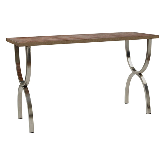 Read more about Greytok wooden console table with steel legs in natural
