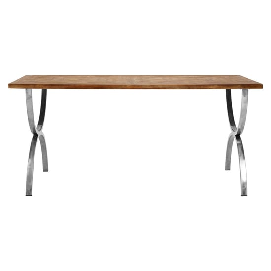 Greytok Wooden Dining Table With Steel Legs In Natural_2