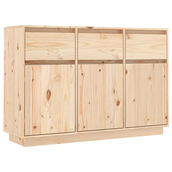 Griet Pine Wood Sideboard With 3 Doors 3 Drawers In Natural_3