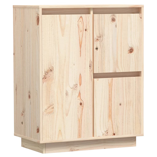 Griet Pine Wood Sideboard With 3 Doors In Natural