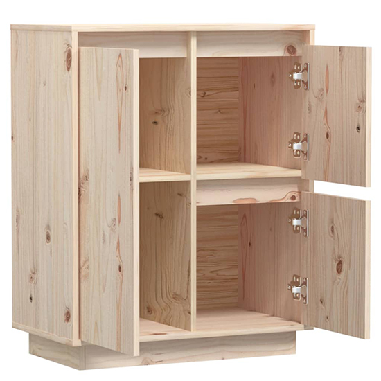 Griet Pine Wood Sideboard With 3 Doors In Natural