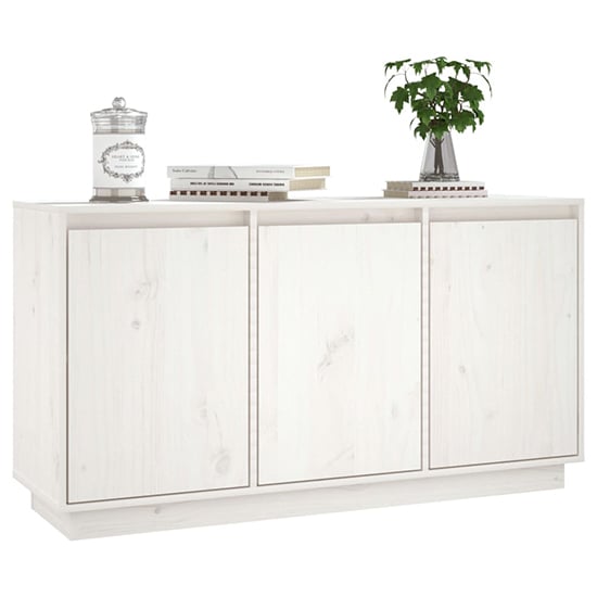 Griet Pine Wood Sideboard With 3 Doors In White_4