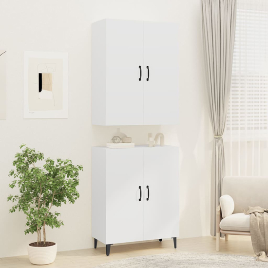 Grina Wooden Highboard With 4 Doors In White_3