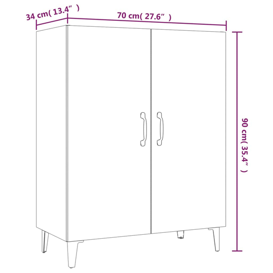 Grina Wooden Highboard With 4 Doors In White_9