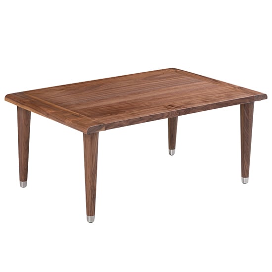 Photo of Grote rectangular wooden coffee table in walnut