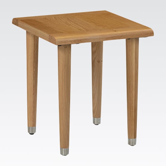 Grote Square Wooden Lamp Table In Oak