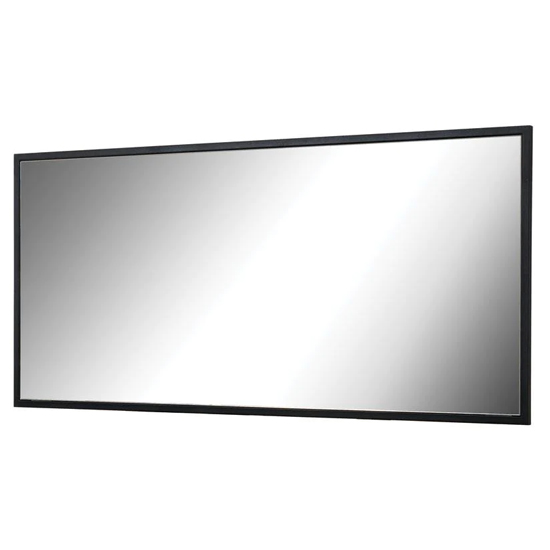 Groton Wall Mirror Wide With Black Wooden Frame