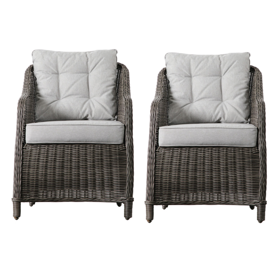 Grove Outdoor Grey Weave Rattan Dining Chairs In Pair_1