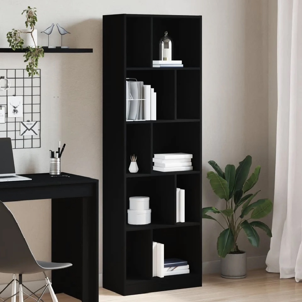 Read more about Guelph wooden bookcase with 10 shelves in black