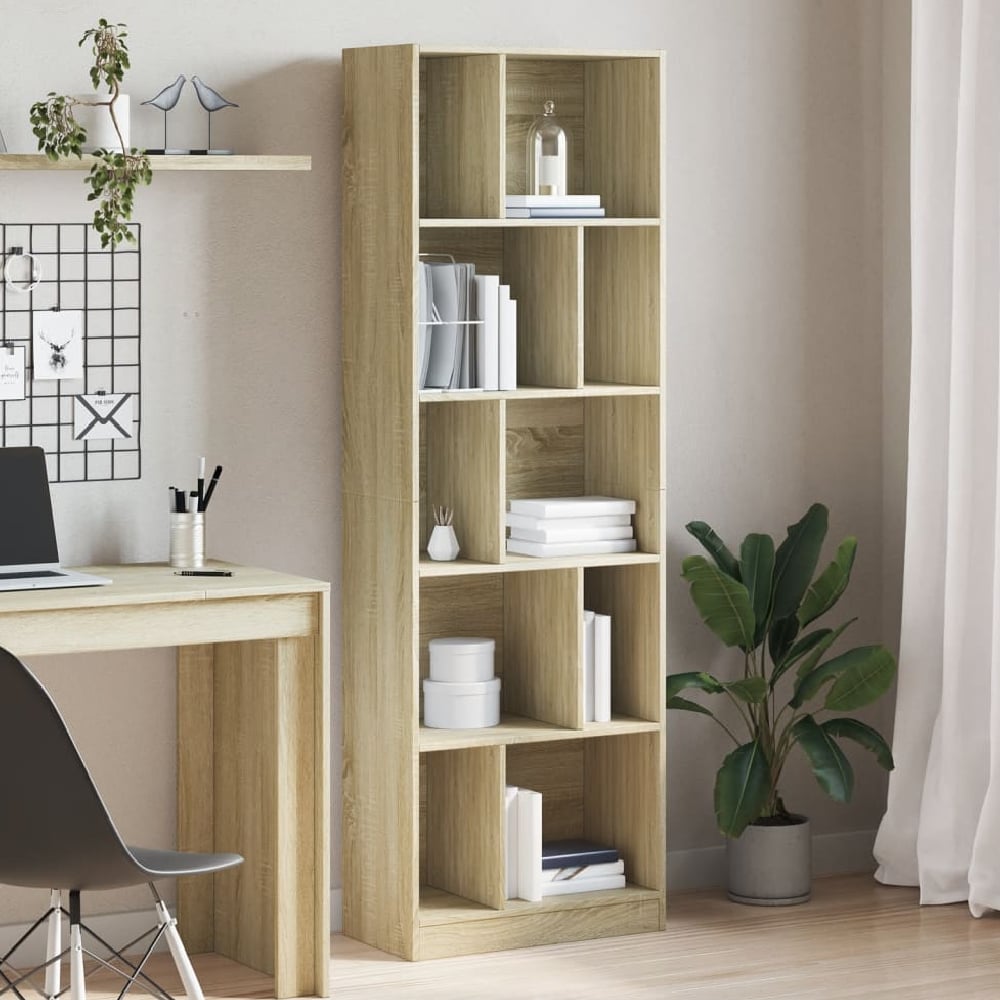 Read more about Guelph wooden bookcase with 10 shelves in sonoma oak