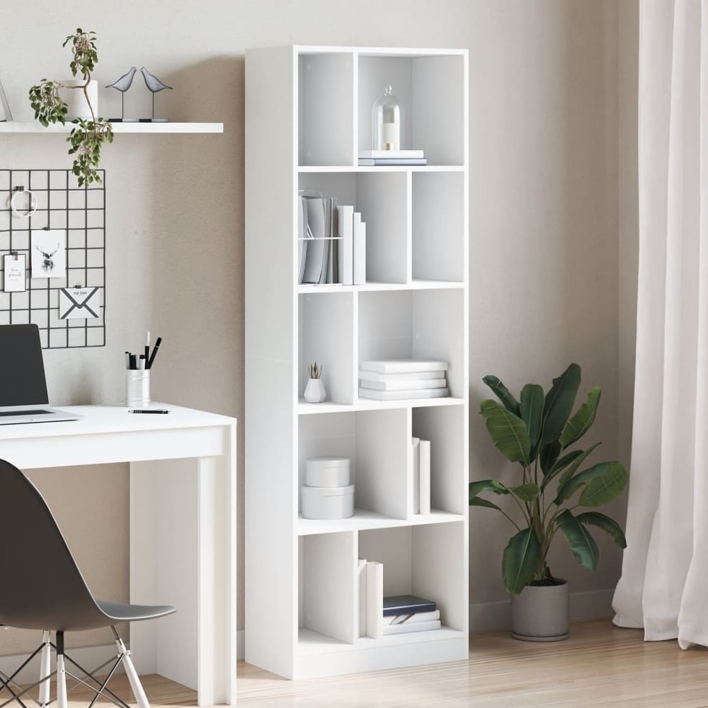Read more about Guelph wooden bookcase with 10 shelves in white