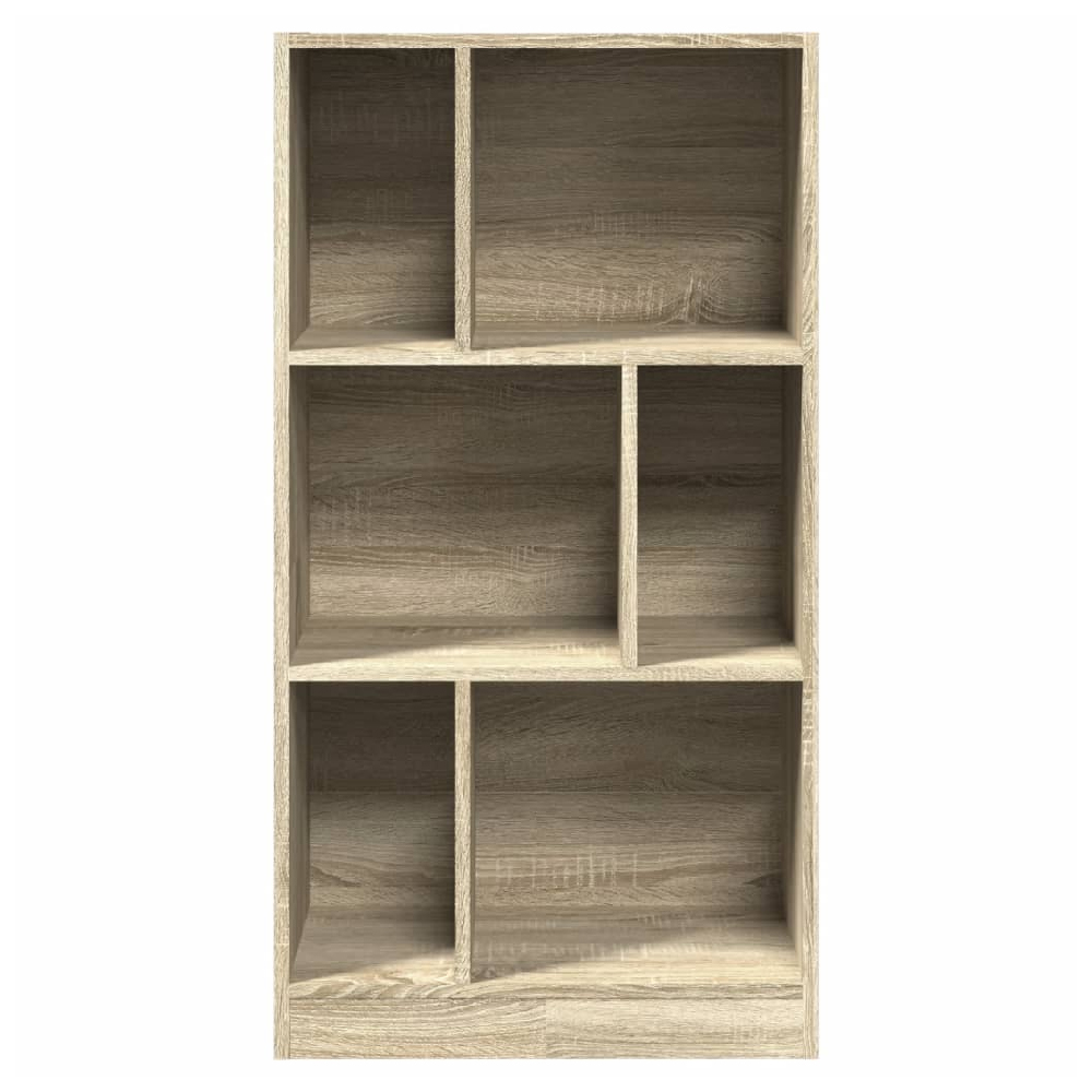 Guelph Wooden Bookcase With 6 Shelves In Sonoma Oak