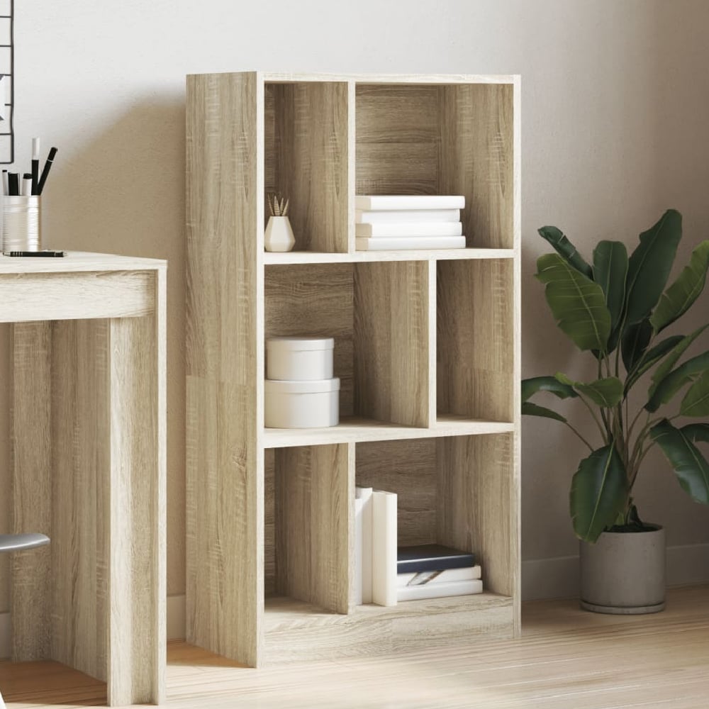 Read more about Guelph wooden bookcase with 6 shelves in sonoma oak