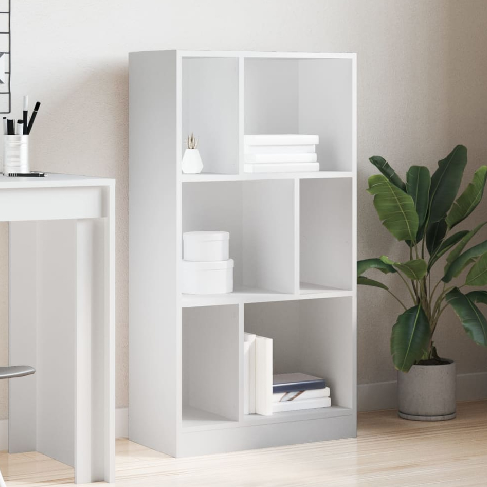 Read more about Guelph wooden bookcase with 6 shelves in white