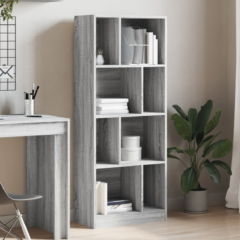 Read more about Guelph wooden bookcase with 8 shelves in grey sonoma