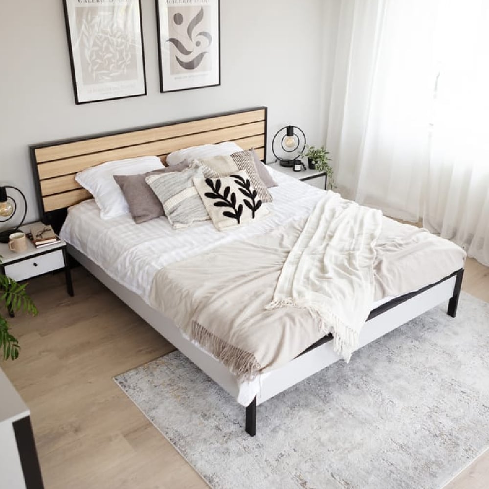 Read more about Guelph wooden king size bed in grey